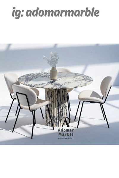 adomarmarblehandmadeandluxury Adomar Menekşe Yemek Masası, Özel Ölçü, Gerçek ...