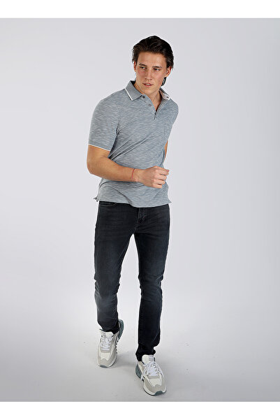 Lee Cooper Mavi Erkek Polo T-Shirt 242 LCM 242027 NEW JAKE PASTEL MAVİ