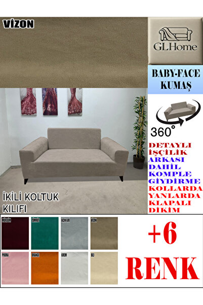 Home BABY FACE KUMAŞ ÇİFT KİŞİLİK KOMPLE GİYDİRME 2'Lİ KANEPE, BOHEM,PORTO, v...