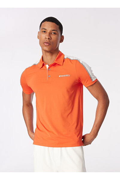 Discovery Expedition Blok Desenli Nar Çiçeği Erkek Polo T-Shirt D4SM-TST3241