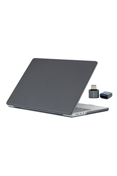 Mcstorey Macbook Pro 14.2 inç Kılıf M1 M2 M3 M4 Karbonfiber 14" A2442 A2779 A2992 A2918 A3112 A3401 3185