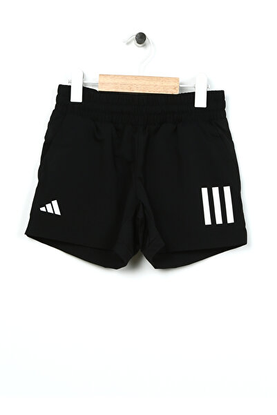 adidas Siyah Erkek Çocuk Diz Üstü Lastikli Düz Şort HR4236 B CLUB 3S SHORT