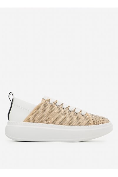Alexander Smith Beyaz-Bej Kadın Deri - Kumaş Sneaker ASAZWYW0431NUE