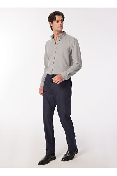 People By Fabrika Lacivert Erkek Bağlamalı Jogger Chino Pantolon SPBF4SM-PNT5020