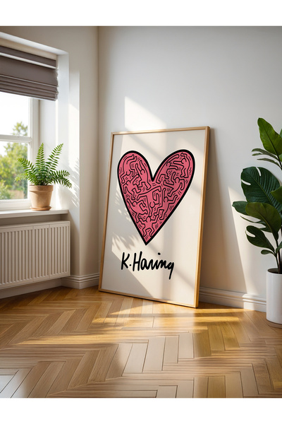 Push Studio Love & Life 3 Poster Set - Doğal Ahşap Çerçeveli Tablo 3'lü Set