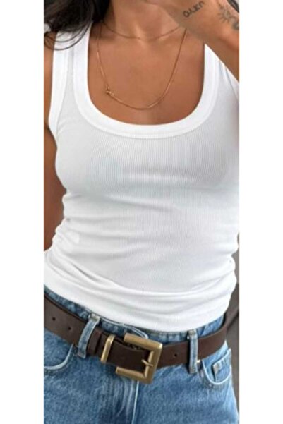 ATLT BEYAZ GENİŞ YAKA ATLET