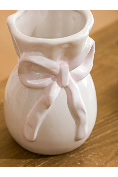 LC Waikiki Lcw Home Decorative Vase with Bow Detail 15 cm