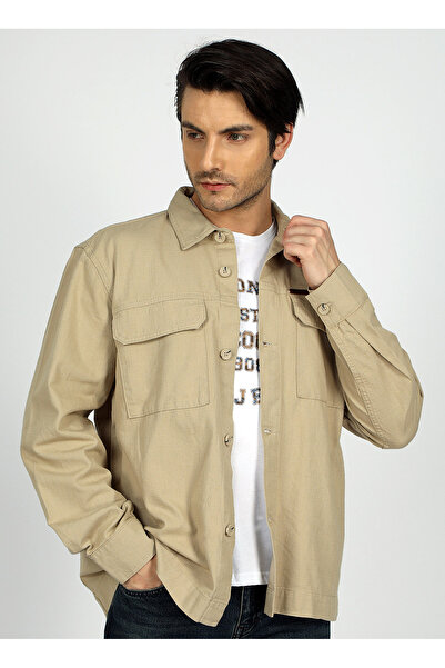 Lee Cooper Ανδρικό μπουφάν Regular Fit Beige 242 LCM 231003 NEWKAR BEIGE