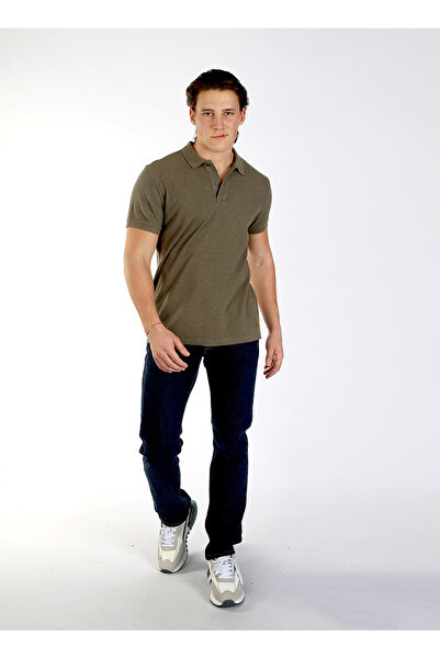 Lee Cooper Ανδρικό μπλουζάκι πόλο χακί 242 LCM 242028 MILES HAKİ