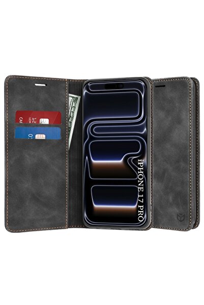 SKYDDAR INNOVATION Husă pentru iPhone 17 Pro, Confy Cover tip carte, piele ec...