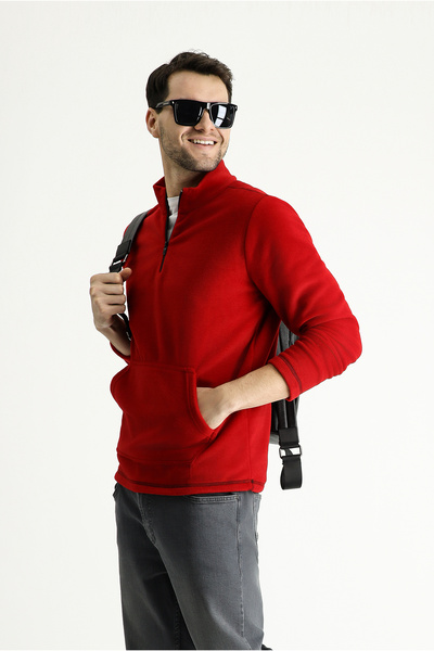 Kiğılı Half Zipper Fleece Sweatshirt