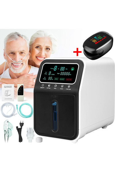 NeoHGS Concentrator de oxigen portabil, capacitate 1-9L/min, telecomandă, funcție aerosol/nebulizator