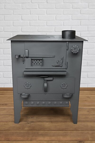 ADA KUZİNE Yüksek Izgaralı Odun Kömür Kuzine Soba El işçiliği