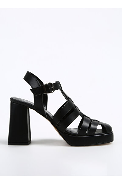 Fabrika Siyah Kadın Topuklu Sandalet LENA