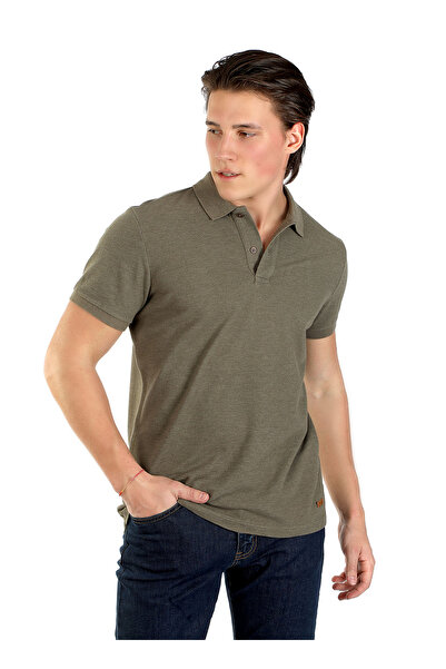 Lee Cooper Ανδρικό μπλουζάκι πόλο χακί 242 LCM 242028 MILES HAKİ