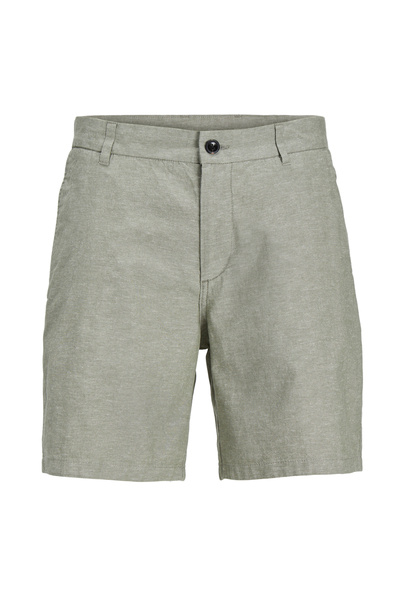 Jack & Jones Yeşil Erkek Tapered Fit Chino Şort JPSTACE JJSUMMER LINEN BLEND SHORT