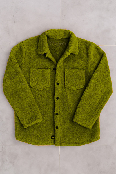 Gameyal Unisex Haki Peluş Polar Hırka