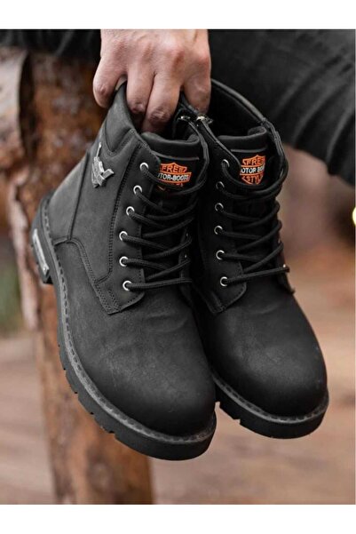 VELORA PARİS “Su Geçirmez Erkek Siyah Nubuk Bot – Şık ve Dayanıklı”