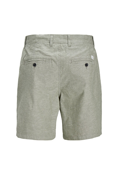 Jack & Jones Yeşil Erkek Tapered Fit Chino Şort JPSTACE JJSUMMER LINEN BLEND SHORT
