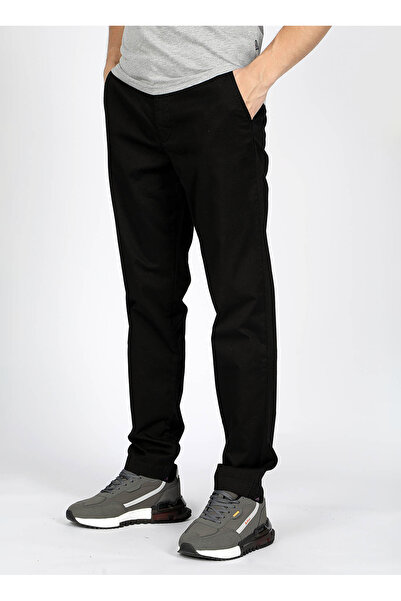 Lee Cooper Regular Waist Slim Fit Black Men's Chino Pants 242 Lcm 221016 New Chino 2 Black