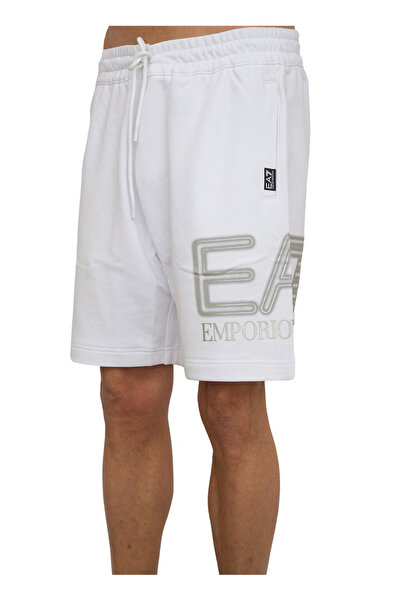 EA7 Beyaz Erkek Sweat Şort 3DPS76PJSHZ