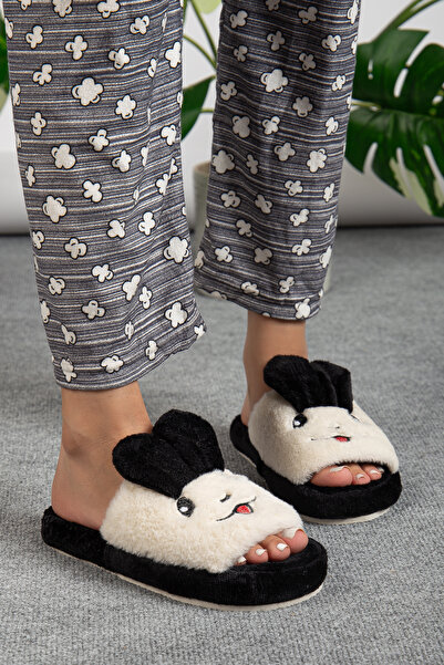 Jackers Γυναικείες παντόφλες εσωτερικού χώρου - Εξαιρετικά ελαφριές και άνετες, γλυκές ζεστές μάλλινες παντόφλες με φιγούρες κουνελιού