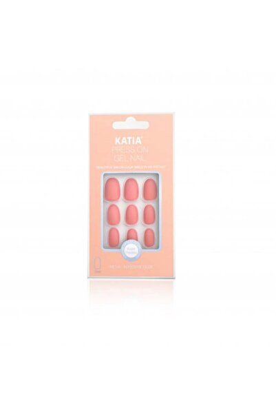 KATYA Oval Self-Adhesive Nails, Bubble Gum Color - 9