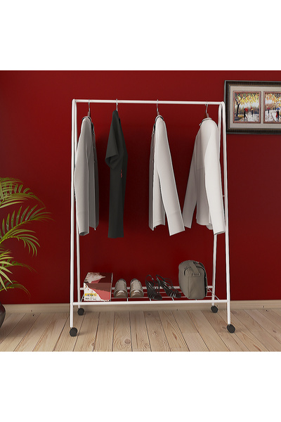 Metallica Concept Tekerlekli Oval Askılık Ayaklı Metal Askılık Konfeksiyon Bu...