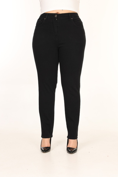 Era Lisa Black Lycra Regular Leg Ankle Length Plus Size Jeans