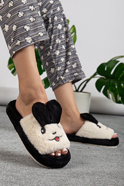 Jackers Γυναικείες παντόφλες εσωτερικού χώρου - Εξαιρετικά ελαφριές και άνετες, γλυκές ζεστές μάλλινες παντόφλες με φιγούρες κουνελιού