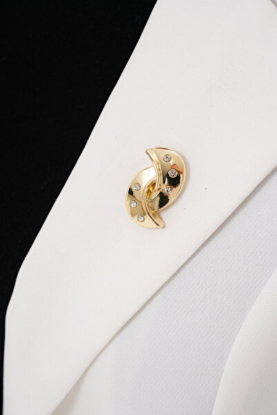 ATEŞ MTL GOLD ''ZARİF ENDLESS LOOP '' BROŞ