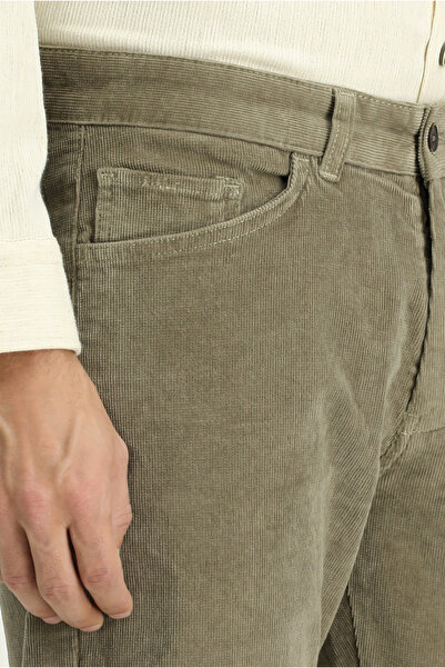 Kiğılı Regular Fit Lycra Velvet Trousers