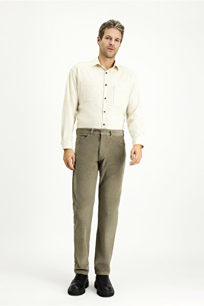 Kiğılı Regular Fit Lycra Velvet Trousers