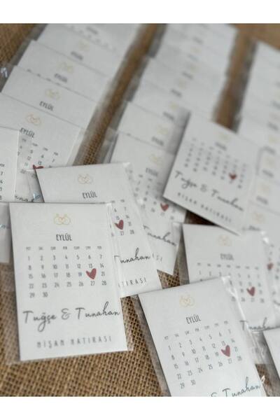 Renkia Studio Çiçek Temalı Nikah Magneti 50 adet - Kişiye Özel Hediyelik Düğü...