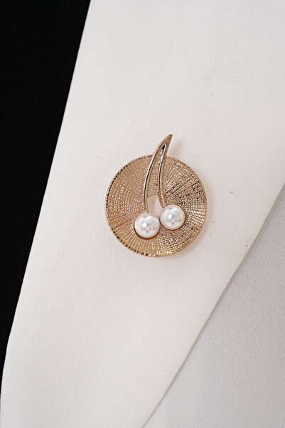 ATEŞ MTL GOLD ZARİF ''CHERRY'' BROŞ