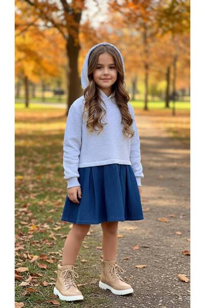 HÇ Hülya Çelik KİDSWEAR 2018 Hooded Girl's Dress
