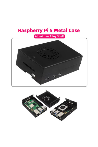Generic Raspberry Pi 5 Metal Case With Active Cooler Raspberry Pi 5 Heatsink