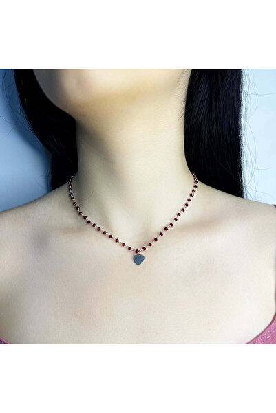 Silver berry Silver S925 Choker Red Heart, din Argint