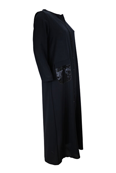 sarmoda 5012 Ferace Pocket Beaded