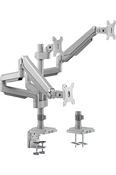 Generic هامود، ذراع شاشة ثلاثي عالي الأداء بنابض غازي وعمود من الألومنيوم، من...