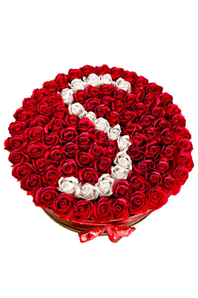 velve Aranjament mare floral, Letter Royal, cu 115 trandafiri de sapun, cu li...