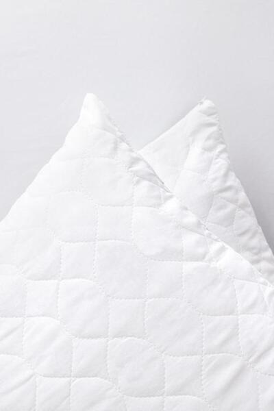 Madame Coco Nou sezon Crispy 100% bumbac matlasat pentru perne din 2 piese - alb - ALB