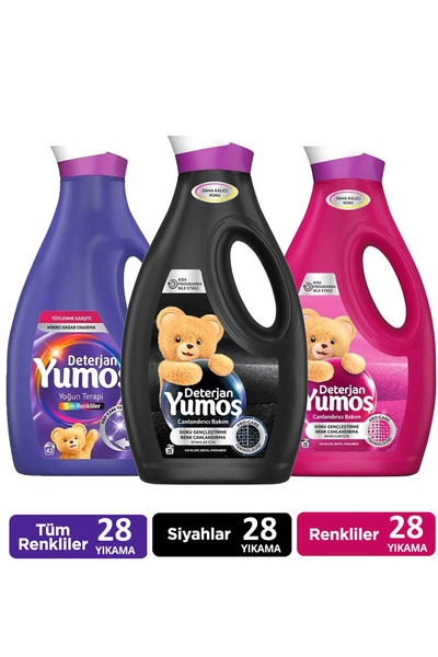 Yumoş Sıvı Deterjan Renkliler 1690 ml x1 Siyahlar 1690 ml x1 Yoğun Terapi Tüm...