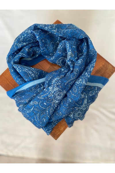 scarfella bambu kraş etnik desen şal