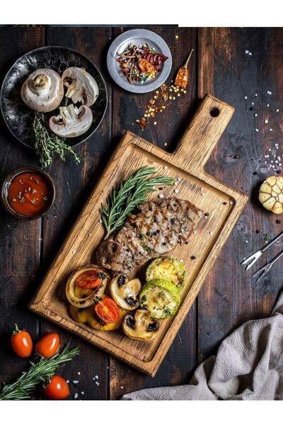 inwood طبق تقديم شرائح اللحم الخشبي من خشب الزان