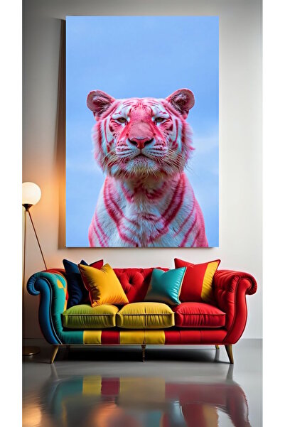 özkacar WILD PORTRAIT V1 Πίνακας σε καμβά για διακόσμηση σπιτιού, τοίχου, σαλ...