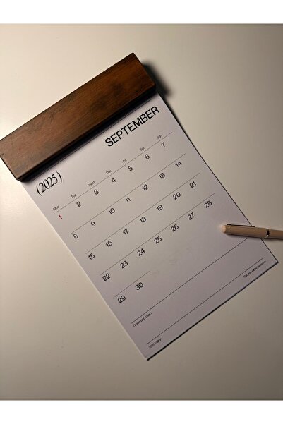 VIVECA 2026 Ahşap Standlı Takvim|A4 Boy Masaüstü/Duvar Takvimi|Not&Fotoğraf Eklenebilir