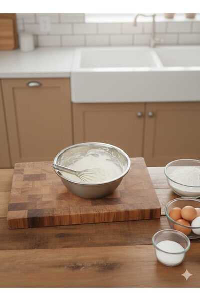 LOVYCO Dough Shaping Mixing, Whisking Bowl Salad Bowl 28 cm Steel Large