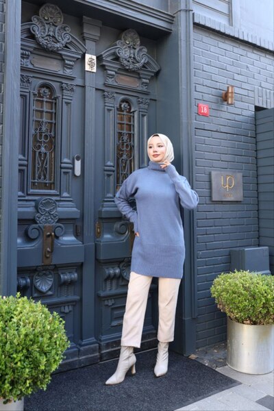 AXXAN Knitwear Standard Size Tunic High-Necked Tunic