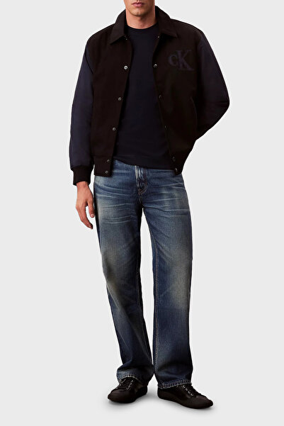 Calvin Klein Pamuklu Regular Fit Logolu Bomber Ceket LV04RD400GUB1 Erkek CEKET LV04RD400G UB1